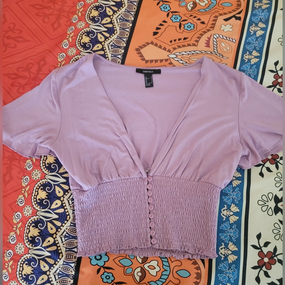 lavender bell sleeve top 💜